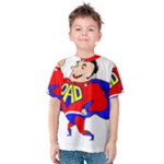 Fathers Day Super Dad Kids  Cotton Tee