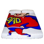 Fathers Day Super Dad Fitted Sheet (Queen Size)