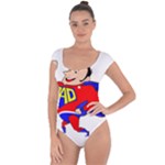 Fathers Day Super Dad Short Sleeve Leotard 