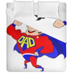 Fathers Day Super Dad Duvet Cover Double Side (California King Size)