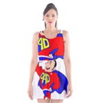 Fathers Day Super Dad Scoop Neck Skater Dress