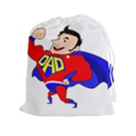 Fathers Day Super Dad Drawstring Pouch (XXL)