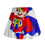 Fathers Day Super Dad Mini Flare Skirt