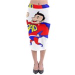 Fathers Day Super Dad Midi Pencil Skirt