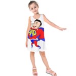 Fathers Day Super Dad Kids  Sleeveless Dress