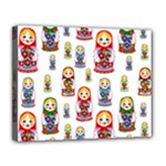 Russian Dolls Canvas 14  x 11  (Stretched)