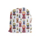 Russian Dolls Drawstring Pouch (Large)