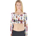 Russian Dolls Long Sleeve Crop Top (Tight Fit)