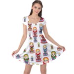 Russian Dolls Cap Sleeve Dress