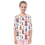 Russian Dolls Kids  Quarter Sleeve Raglan Tee