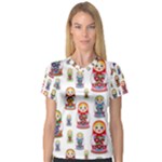 Russian Dolls V-Neck Sport Mesh Tee