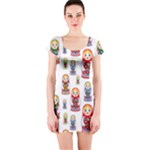 Russian Dolls Short Sleeve Bodycon Dress