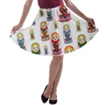 Russian Dolls A-line Skater Skirt