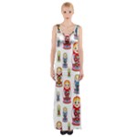 Russian Dolls Maxi Thigh Split Dress