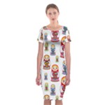 Russian Dolls Classic Short Sleeve Midi Dress