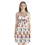 Russian Dolls Split Back Mini Dress 