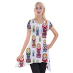 Russian Dolls Short Sleeve Side Drop Tunic