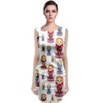 Russian Dolls Sleeveless Velvet Midi Dress