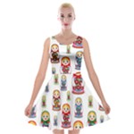 Russian Dolls Velvet Skater Dress