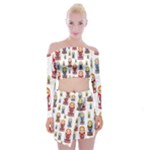 Russian Dolls Off Shoulder Top with Skirt Set