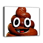 Happy Funny Poop Emoji Canvas 14  x 11  (Stretched)