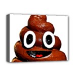 Happy Funny Poop Emoji Deluxe Canvas 16  x 12  (Stretched) 