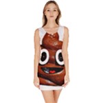 Happy Funny Poop Emoji Bodycon Dress