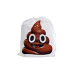 Happy Funny Poop Emoji Drawstring Pouch (Medium)