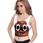 Happy Funny Poop Emoji Crop Top