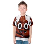 Happy Funny Poop Emoji Kids  Cotton Tee