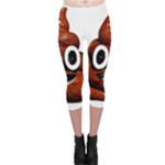 Happy Funny Poop Emoji Capri Leggings 