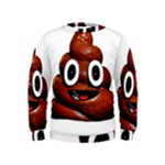 Happy Funny Poop Emoji Kids  Sweatshirt