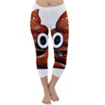 Happy Funny Poop Emoji Capri Winter Leggings 