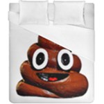 Happy Funny Poop Emoji Duvet Cover (California King Size)