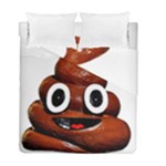 Happy Funny Poop Emoji Duvet Cover Double Side (Full/ Double Size)