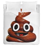 Happy Funny Poop Emoji Duvet Cover Double Side (Queen Size)