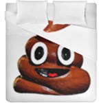 Happy Funny Poop Emoji Duvet Cover Double Side (King Size)