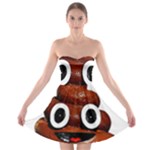 Happy Funny Poop Emoji Strapless Bra Top Dress