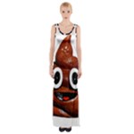 Happy Funny Poop Emoji Maxi Thigh Split Dress