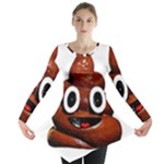 Happy Funny Poop Emoji Long Sleeve Tunic 