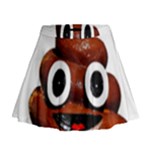 Happy Funny Poop Emoji Mini Flare Skirt