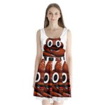 Happy Funny Poop Emoji Split Back Mini Dress 