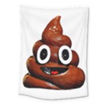 Happy Funny Poop Emoji Medium Tapestry