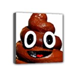 Happy Funny Poop Emoji Mini Canvas 4  x 4  (Stretched)