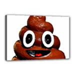 Happy Funny Poop Emoji Canvas 18  x 12  (Stretched)