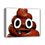 Happy Funny Poop Emoji Deluxe Canvas 14  x 11  (Stretched)