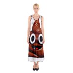 Happy Funny Poop Emoji Sleeveless Maxi Dress