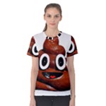 Happy Funny Poop Emoji Women s Cotton Tee