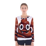 Happy Funny Poop Emoji Women s Long Sleeve Tee