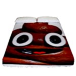 Happy Funny Poop Emoji Fitted Sheet (King Size)